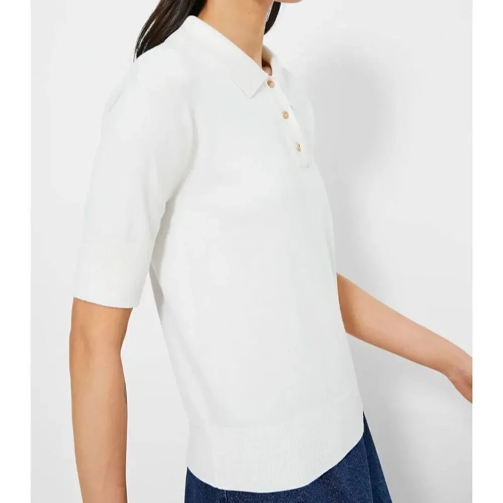 NWT Tuckernuck White Milo Sweater Polo szโMedium